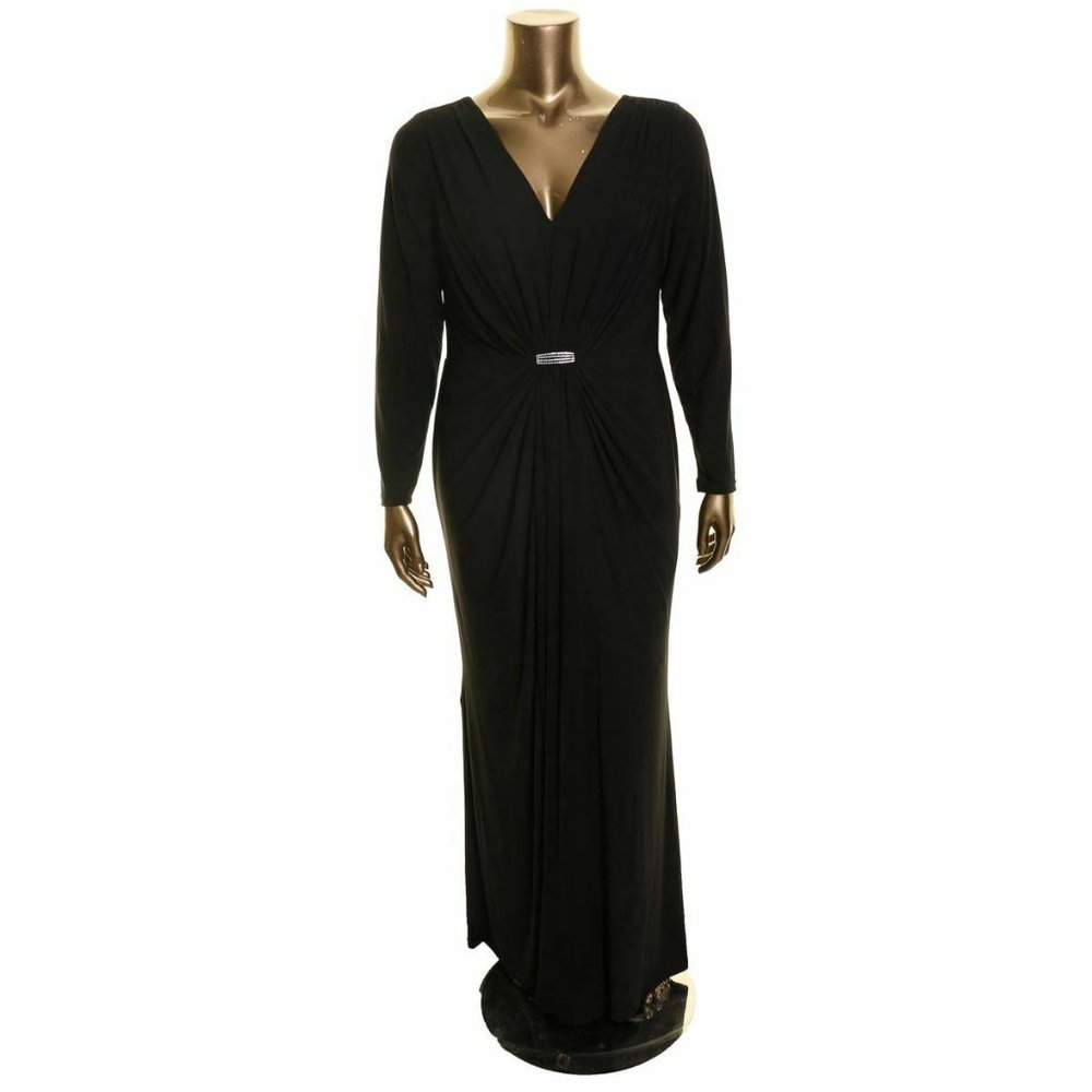 Lauren Ralph Lauren Women's Vawlisa Rhinestone Evening Dress Gown Retail $190